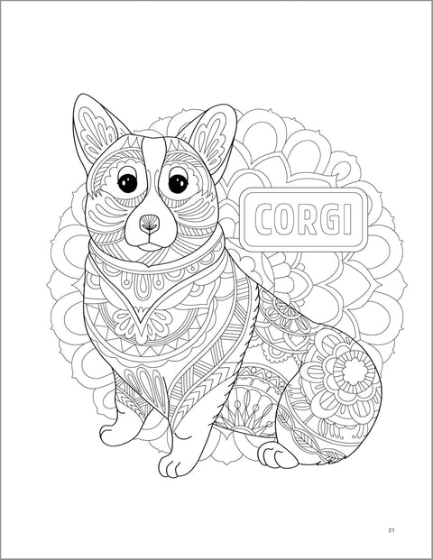 Stress Relief Dog Coloring Book