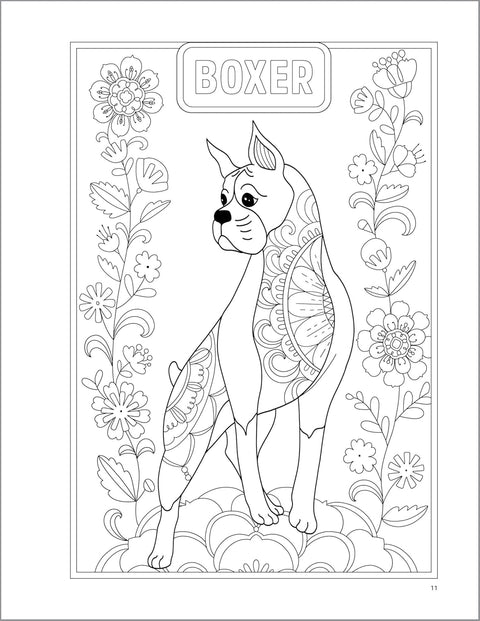 Stress Relief Dog Coloring Book