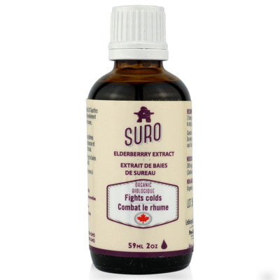 Expires April 2024 Clearance Suro Organic Elderberry Extract - Fights Colds 59mL - YesWellness.com
