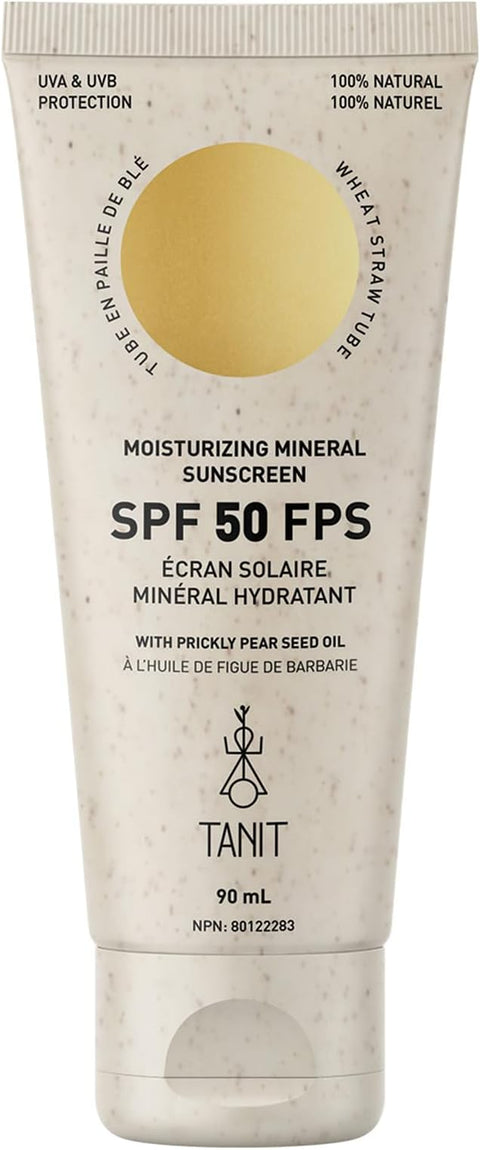 TANIT Mineral Sunscreen SPF 50 Unscented 90 mL - Yeswellness.com