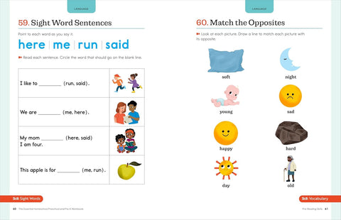 The Essential Homeschool Preschool and Pre-K Workbook