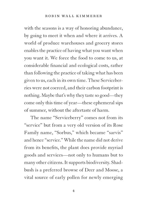 The Serviceberry: Abundance and Reciprocity in the Natural World by Robin Wall Kimmerer
