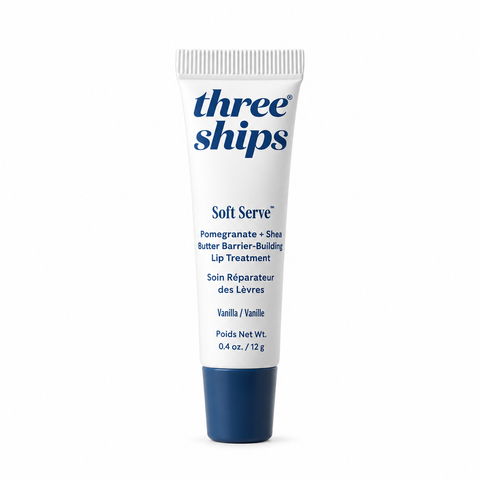 Three Ships Soft Serve Pomegranate and Shea Butter Vanilla Lip Treatment 12g - Yeswellness.com