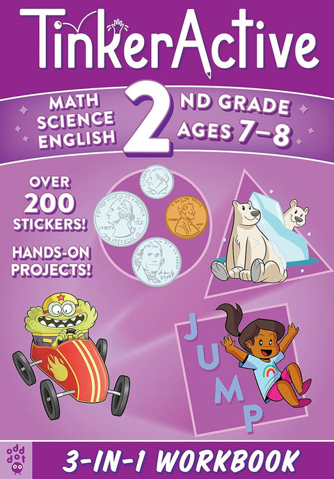 TinkerActive 2nd Grade 3-in-1 Workbook