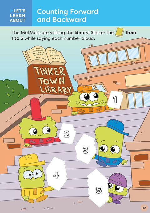 TinkerActive Early Skills Math Workbook Ages 3+