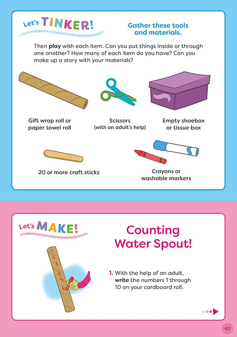 TinkerActive Early Skills Math Workbook Ages 3+