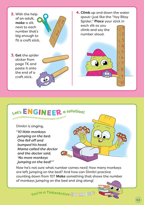 TinkerActive Early Skills Math Workbook Ages 3+