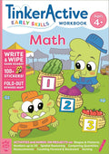 TinkerActive Early Skills Math Workbook Ages 4+