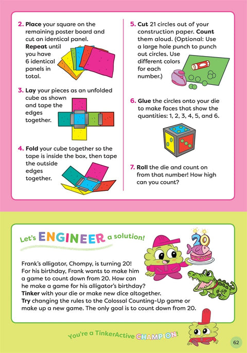 TinkerActive Early Skills Math Workbook Ages 4+