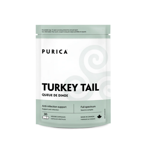 Purica Turkey Tail Micronized Mushrooms - Anti-Infection Support Vegan Caps