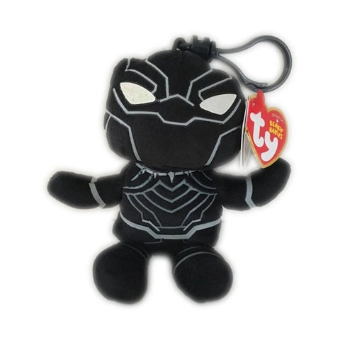 Ty Beanie Boos Plush With Clip-Black Panther 5 Inches