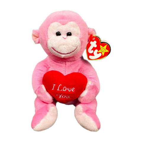 Ty Beanie Baby Cherub Pink Heart Monkey Limited Edition - YesWellness.com