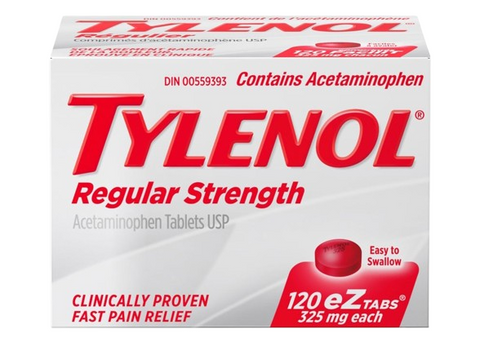 Expires May 2026 Clearance Tylenol Regular Strength 120 Ez Tabs