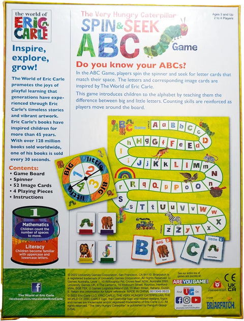 University Games Briarpatch Spin & Seek ABC Game Very Hungry Caterpillar