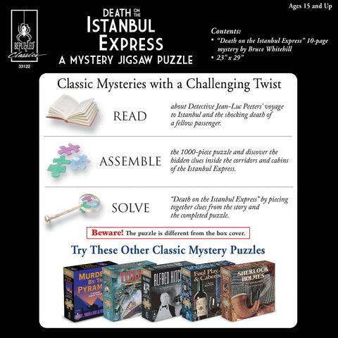 University Games Death on the Istanbul Express Mystery Jigsaw Puzzle 1000pcs