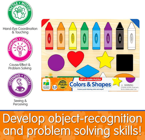 University Games Lift & Learn Puzzle - Colors & Shapes