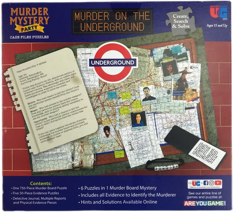 University Games Murder On The Underground Case Files Puzzles Murder Mystery Party