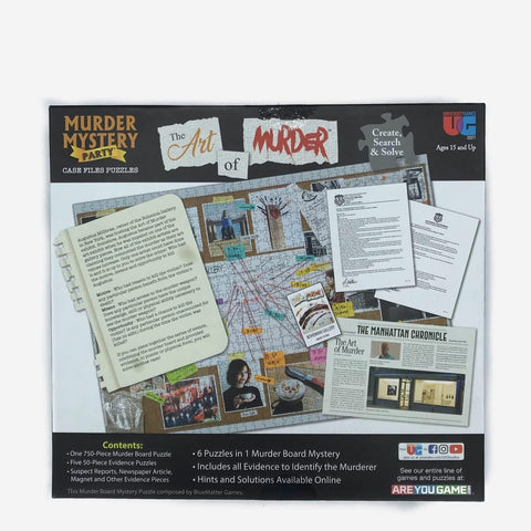 University Games The Art of Murder Case Files Puzzles Murder Mystery Party