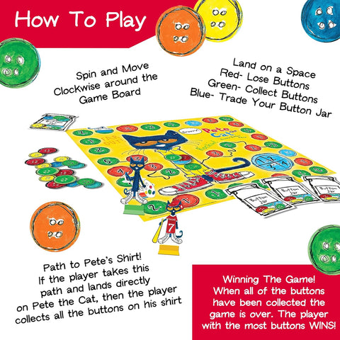 University Games Briarpatch Pete The Cat Groovy Buttons Game