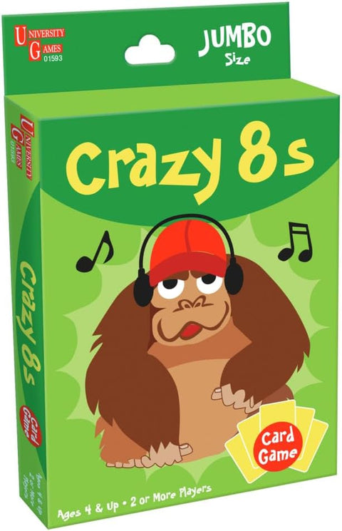 University Games Crazy 8s Card Game Jumbo Size