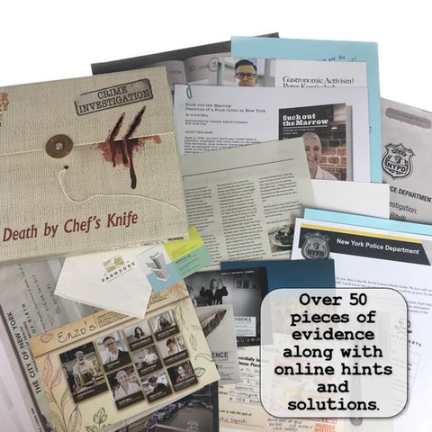 University Games Death by Chef's Knife Case Files Murder Mystery Party