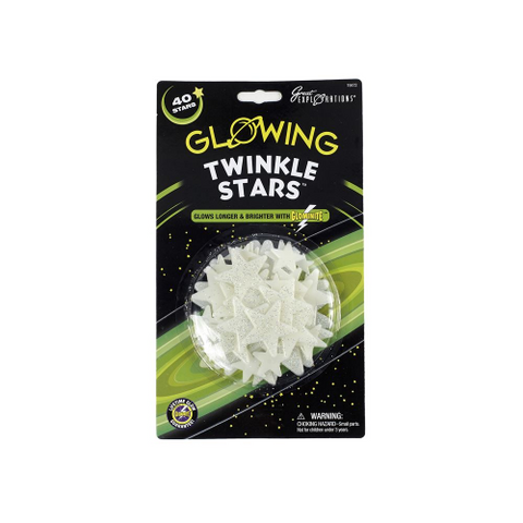 University Games Glowing Twinkle Stars - Glows Longer & Brighter with Glominite