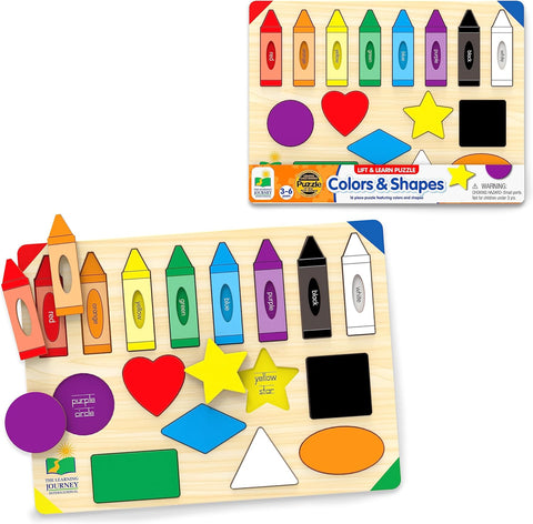 University Games Lift & Learn Puzzle - Colors & Shapes