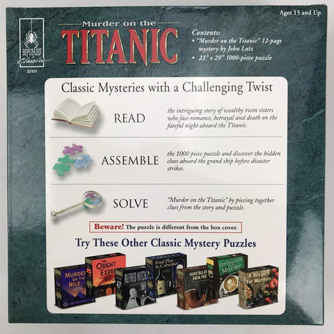 University Games Murder on the Titanic Mystery Jigsaw Puzzle 1000pcs