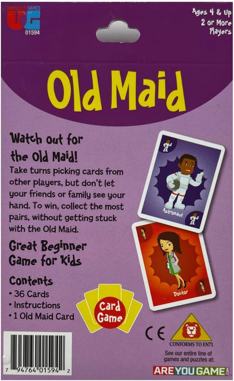 University Games Old Maid Card Game Jumbo Size