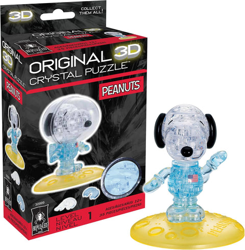 University Games Peanuts Snoopy Astronaut Original 3D Crystal Puzzle