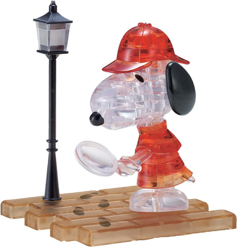 University Games Peanuts Snoopy Detective Original 3D Crystal Puzzle