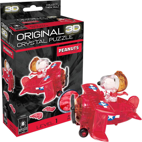 University Games Peanuts Snoopy Flying Ace Original 3D Crystal Puzzle