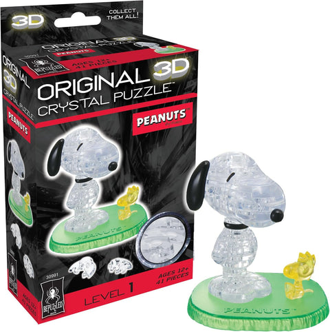 University Games Peanuts Snoopy & Woodstock Original 3D Crystal Puzzle