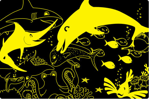 University Games Puzzle Doubles Sea Life Glow in the Dark