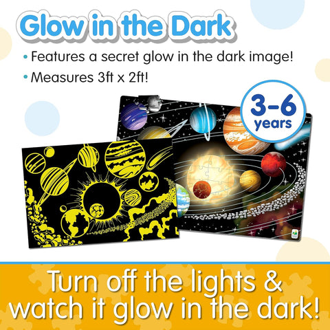 University Games Puzzle Doubles Space Glow in the Dark