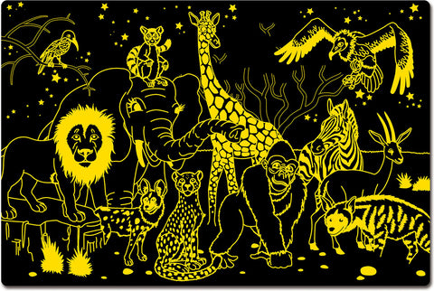 University Games Puzzle Doubles Wildlife Glow in the Dark
