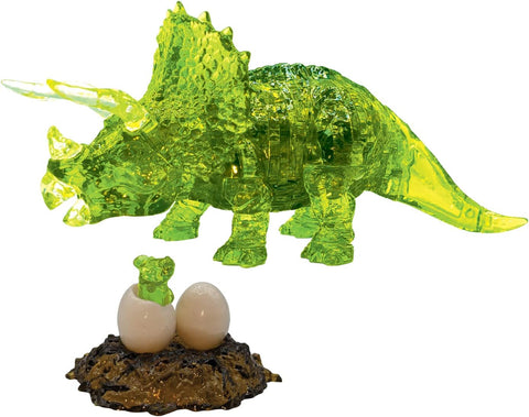 University Games Triceratops with Baby Deluxe 3D Crystal Puzzle