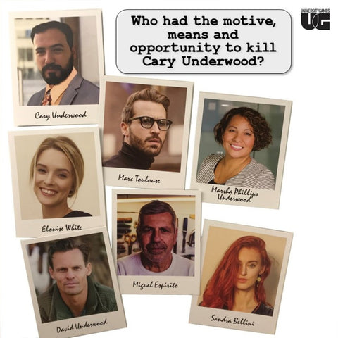 University Games Underwood Cellars Case Files Murder Mystery Party