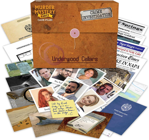 University Games Underwood Cellars Case Files Murder Mystery Party