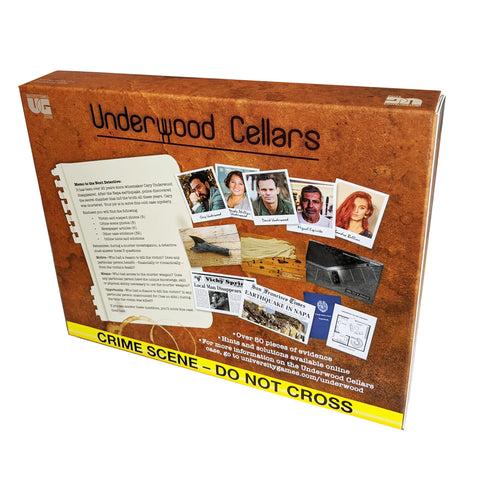 University Games Underwood Cellars Case Files Murder Mystery Party