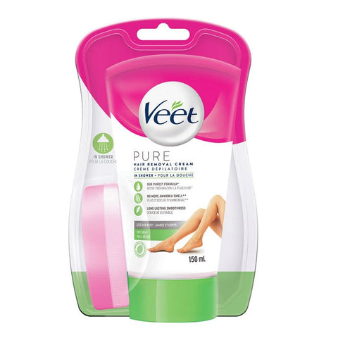 Expires March 2026 Clearance Veet Pure In-Shower Hair Removal Cream Dry Skin 150mL