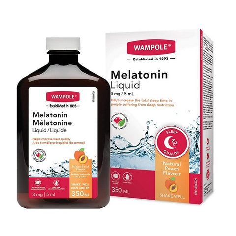 Wampole Melatonin Liquid 3mg Natural Peach Flavour 350mL