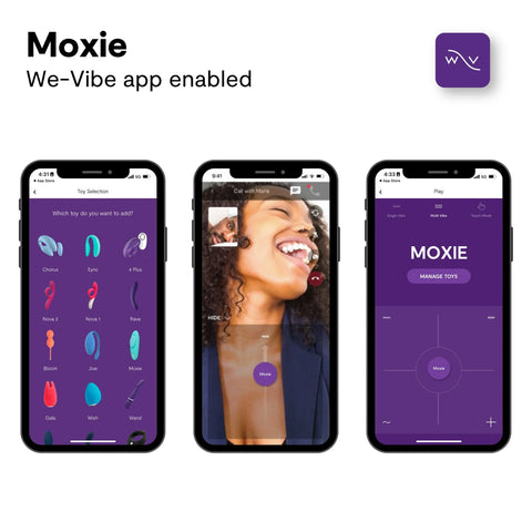 We-Vibe Moxie+ Satin Black Wearable Clitoral Vibrator