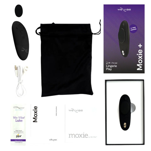 We-Vibe Moxie+ Satin Black Wearable Clitoral Vibrator
