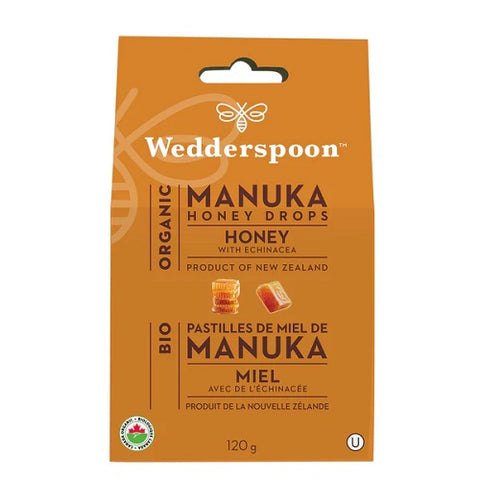 Wedderspoon Organic Manuka Honey Drops 120g Echinacea