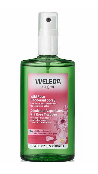 Expires April 2026 Clearance Weleda 24H Deodorant Spray 100 ml Wild Rose