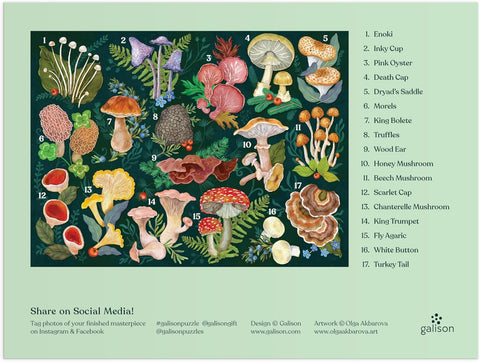 World of Mushrooms 1000 Piece Puzzle