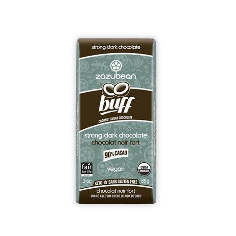 Zazubean Buff Strong Dark Chocolate 90% Cacao 85g