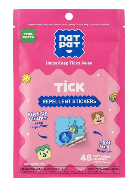 The Natural Patch Kids Tick Repellent 24 Stickers