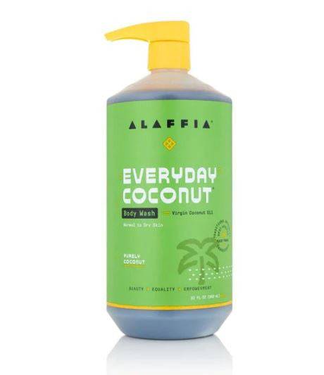 Alaffia Everyday Coconut Body Wash Purely Coconut 950mL - YesWellness.com